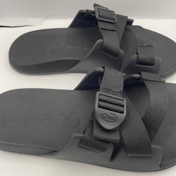 CHACO chillos black comfortable adjustable strap sandals men Size 10